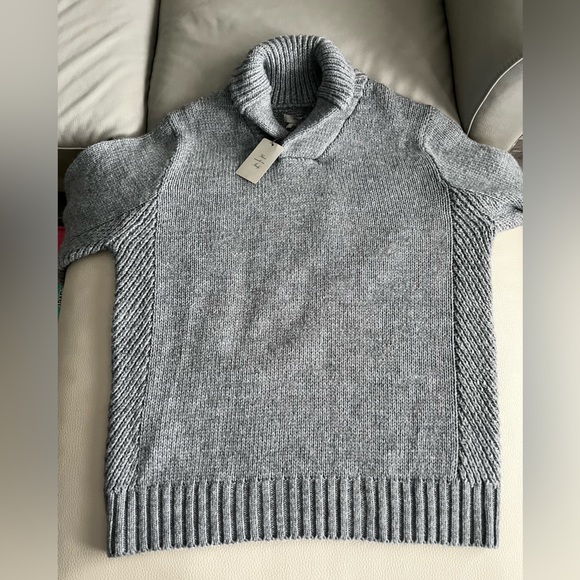 NWT - Mango Men’s Wool Blended Shawl Collar Sweater - US Size L - Italian Yarn - Picture 4 of 9